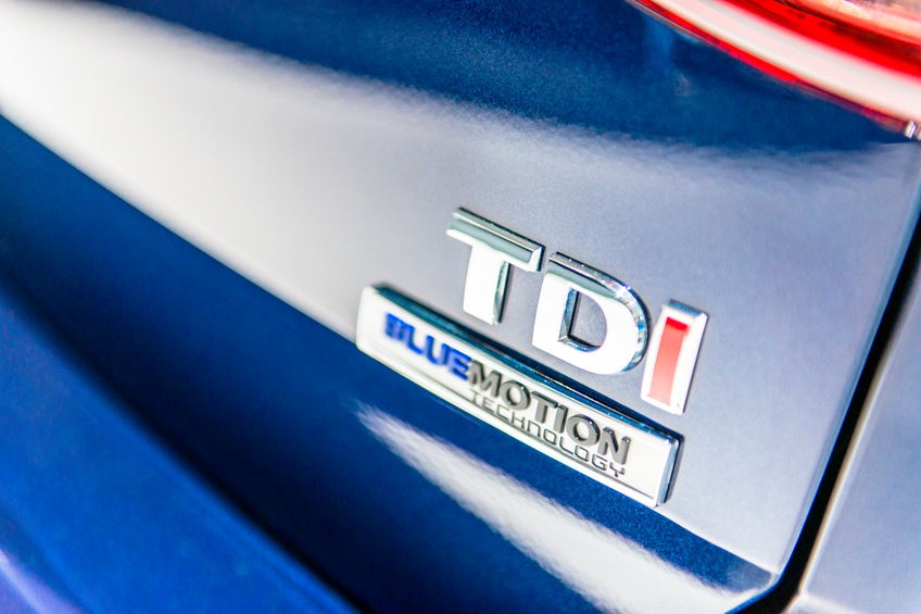 Volkswagen-TDi-Bluemotion-badge-on-a-Volkswagen-Golf-2
