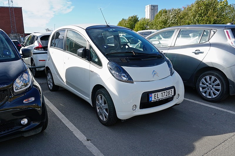 Dedicated parking lot for EVs in Oslo, Norway.
