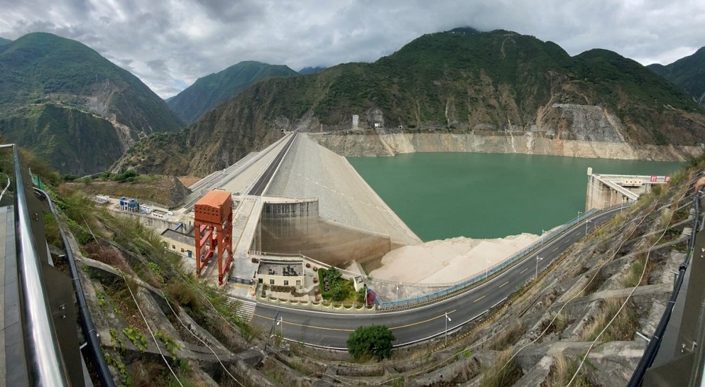 Hydropower station dam in Chengdu